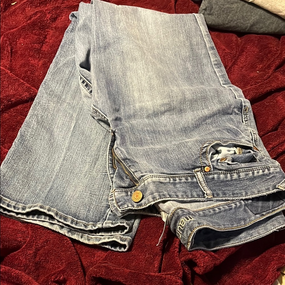 Maurices Blue Boot Cut Jeans with Vintage Faded Look